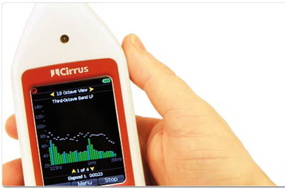 Fonometro portatile con calibratore per misurare il volume, Cirrus  Research plc